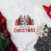 Ladies Merry Christmas Shirt, Women Christmas Shirt, Cute Christmas Shirt, Women Holiday Shirt, Leopard Print Christmas Tree Shirt