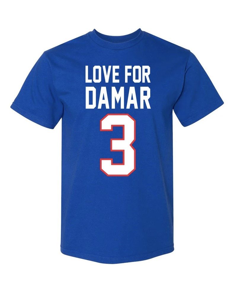 Love For Damar 3 Shirt Pregame Warmup Shirt, hoodie, sweater, long sleeve  and tank top