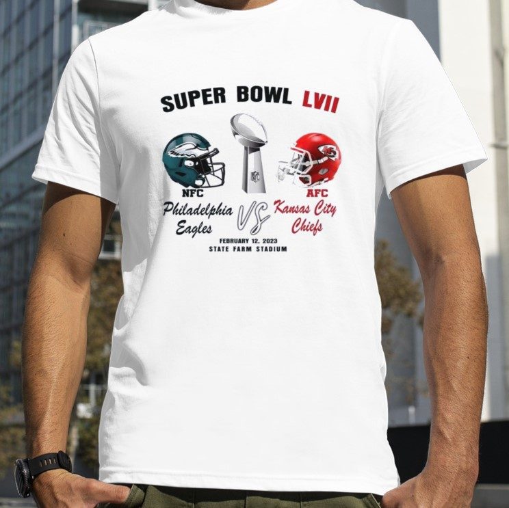 Super Bowl LVII 2023 Kansas City Chiefs Vs Philadelphia Eagles Shirt - T- shirts Low Price