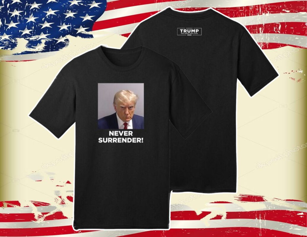 Donald Trump 2024 Never Surrender V-Neck Shirt