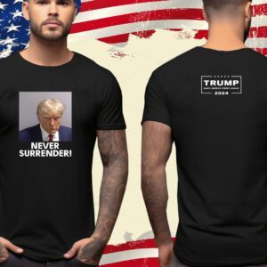 Donald Trump 2024 Never Surrender V-Neck Shirt