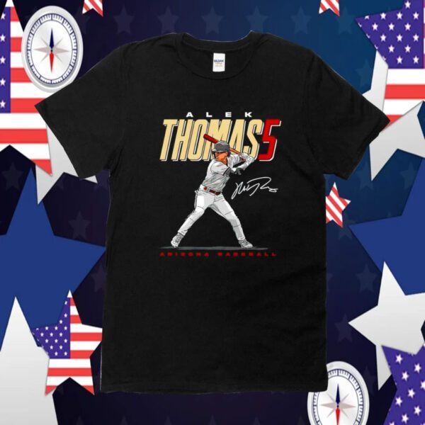 Alek Thomas Name and Number MLBPA Signature Shirts