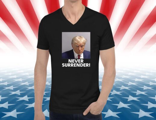 Donald Trump Never Surrender Lady’s Fleece Cropped Shirt