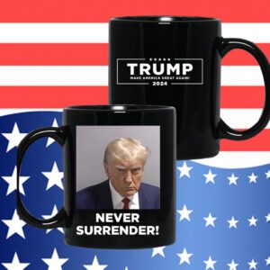 Donald Trump 2024 Never Surrender Beverage Cooler Black
