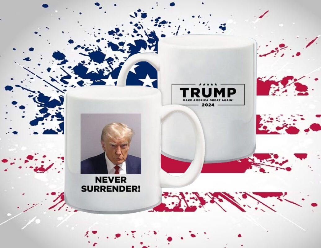 MAGA 47 Trump 2024 Never Surrender Mug