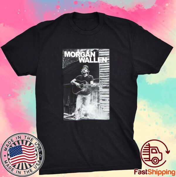 Morgan Wallen Guitar Photo Tee Shirt