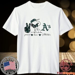 Peace Love Athletics Snoopy Tee Shirt