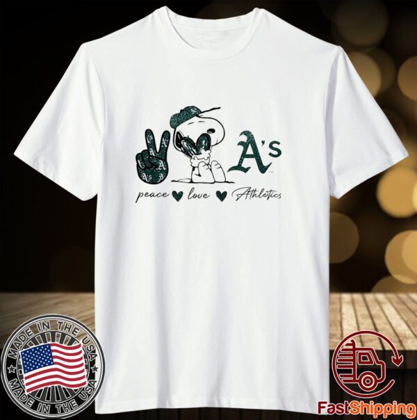 Peace Love Athletics Snoopy Tee Shirt