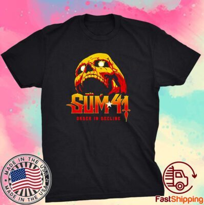Sum 41 Order In Decline Skull Tee Shirt
