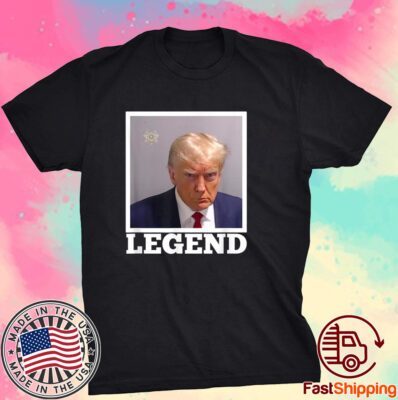 TRUMP MUGSHOT LEGEND President Trump 2024 Fulton Tee Shirt