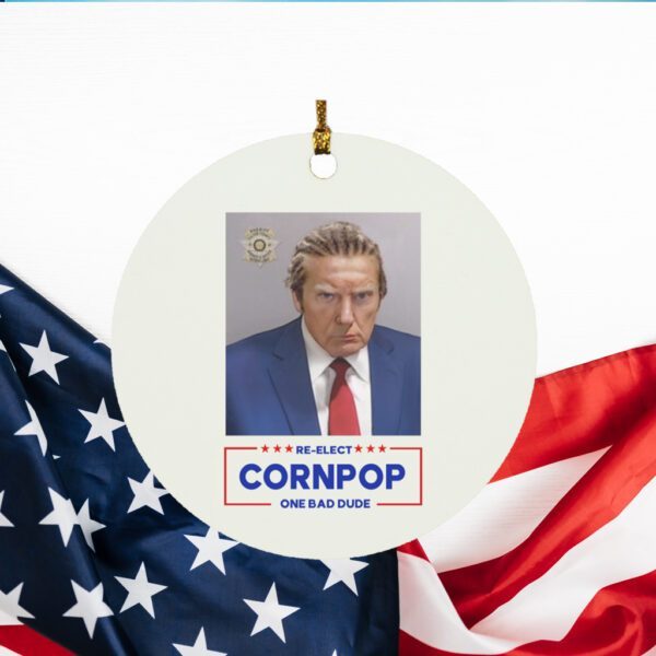 Donald Trump Mugshot Re-Elect Cornpop One Bad Dude Cap