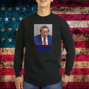 Donald Trump Mugshot Re-Elect Cornpop One Bad Dude Hoodie T-Shirt