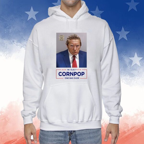 Donald Trump Mugshot Re-Elect Cornpop One Bad Dude Long Sleeve Shirt