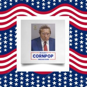 Donald Trump Mugshot Re-Elect Cornpop One Bad Dude Ornament