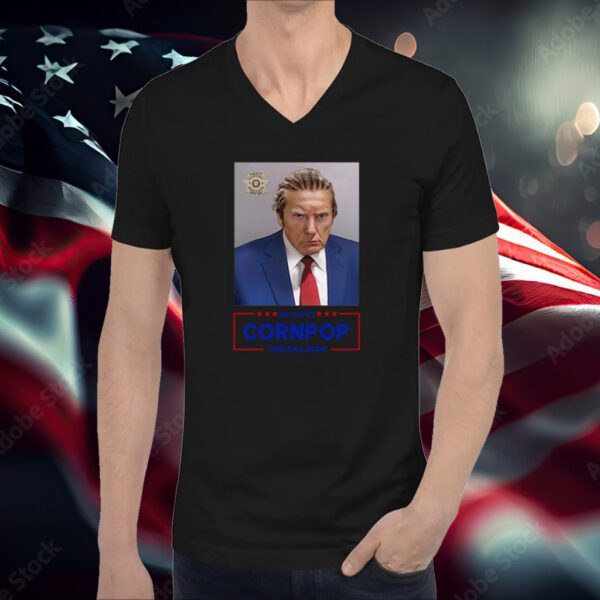 Donald Trump Mugshot Re-Elect Cornpop One Bad Dude Sleeveless Crop Shirt