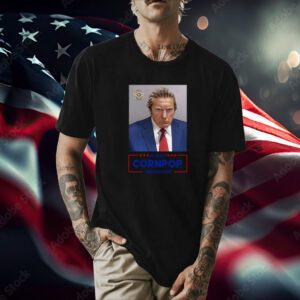 Donald Trump Mugshot Re-Elect Cornpop One Bad Dude Sleeveless Crop Shirt