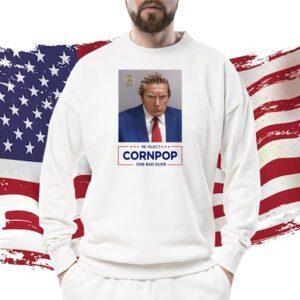 Donald Trump Mugshot Re-Elect Cornpop One Bad Dude Tankaneo Women Half Sleeve Cropped T Shirt