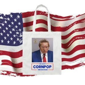 Donald Trump Mugshot Re-Elect Cornpop One Bad Dude Tankaneo Women Half Sleeve Cropped T Shirt