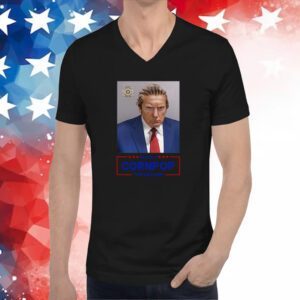 Donald Trump Mugshot Re-Elect Cornpop One Bad Dude V-neck T-Shirt