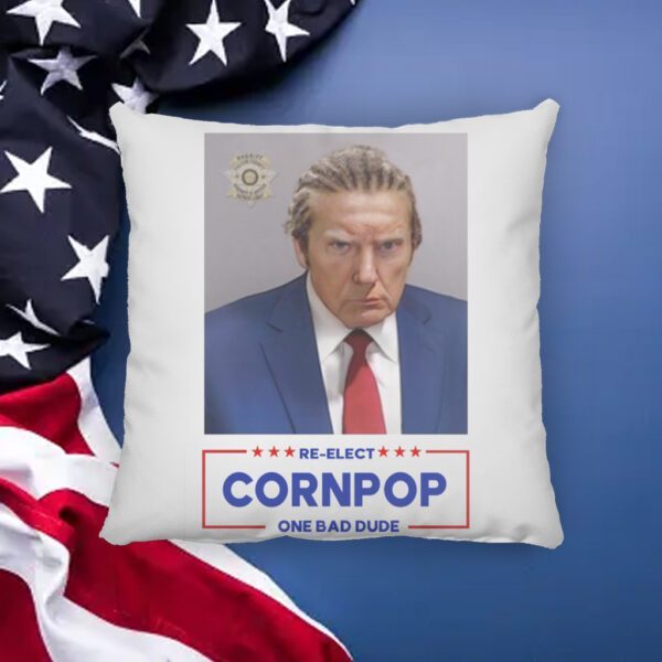 Donald Trump Mugshot Re-Elect Cornpop One Bad Dude White Mugs