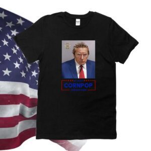 Donald Trump Mugshot Re-Elect Cornpop One Bad Dude Kid Shirt