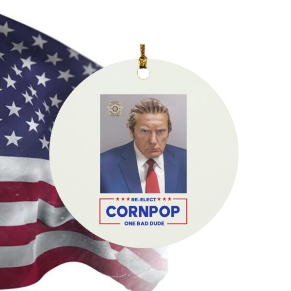 Donald Trump Mugshot Re-Elect Cornpop One Bad Dude Kid Shirt