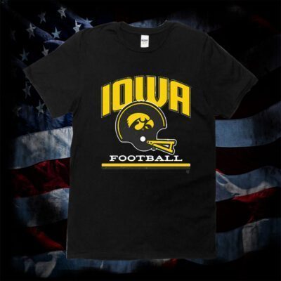 IOWA: VINTAGE FOOTBALL HELMET TSHIRT