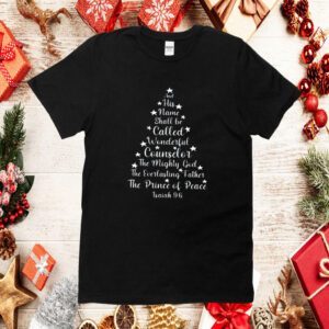 Isaiah 9:6, Bible Quote Christmas, Names of Jesus Christmas Tree TShirt