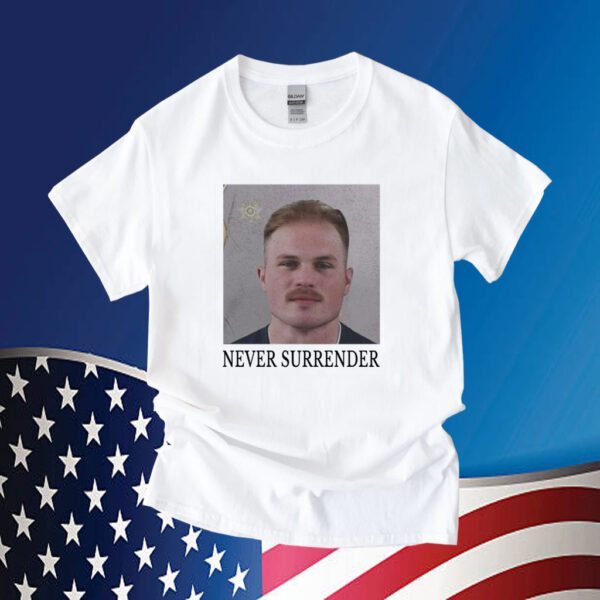 Zach Bryan Never Surrender Mugshot Shirt