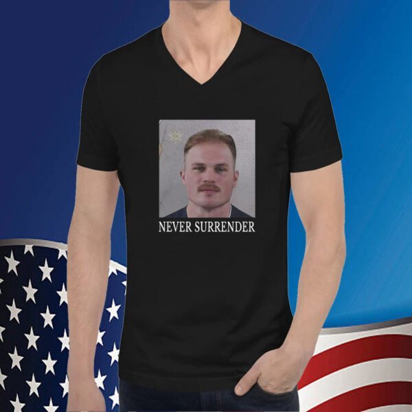 Zach Bryan Never Surrender Mugshot Shirt