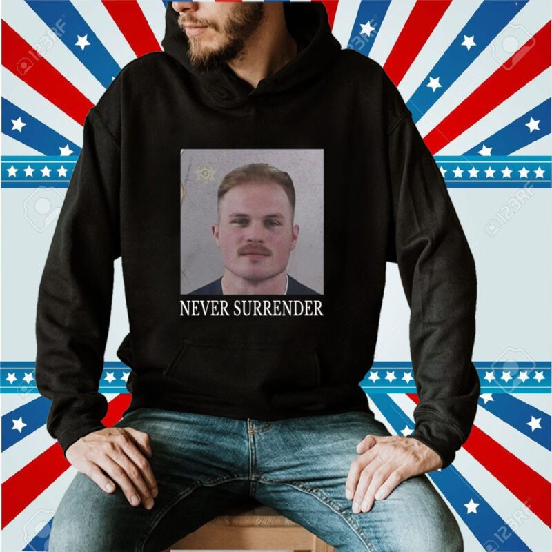 Zach Bryan Mugshot Shirt Never Surrender Mugshot Sweatshirt Hoodie