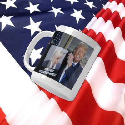 Donald Trump Proudly Presents Never Surrender Mug