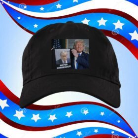 Trump Shows Off Trump Mugshot Never Surrender Hat