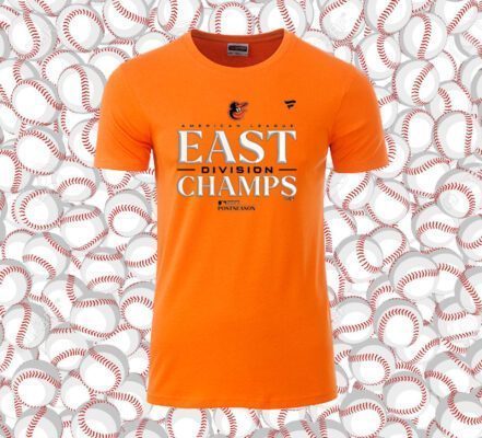 Baltimore Orioles Al East Champions 2023 Orange Tee Shirt