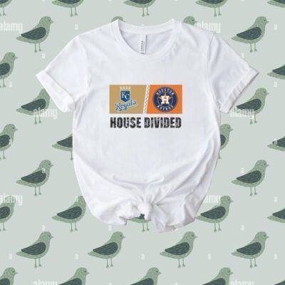 Kansas City Royals vs Houston Astros House Divided Tee Shirt