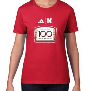 Nebraska Huskers Adidas Memorial Stadium 100th Anniversary Sideline Strategy Fresh Tee Shirt