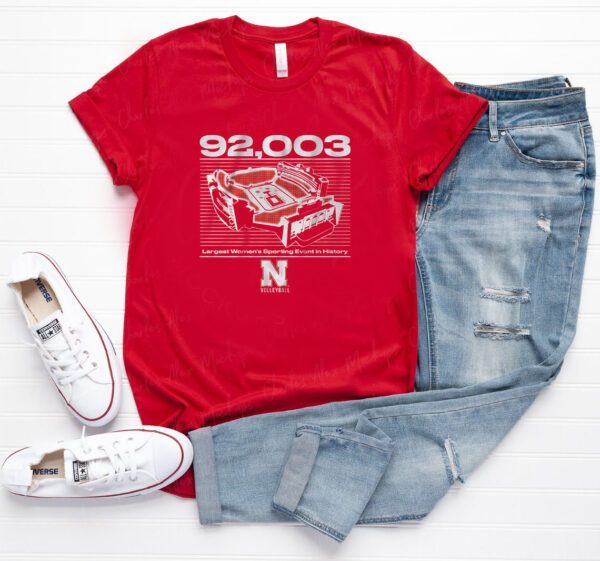 Nebraska Volleyball 92,003 T-Shirt