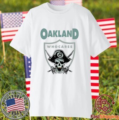 Oakland Who Cares 8 Raiders Skull Tee Shirt