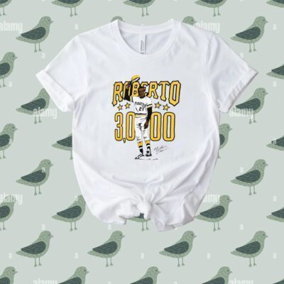 Roberto Clemente 30000 Pittsburgh Pirates Illustration signature Tee shirt