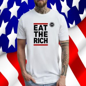 Uaw President Shawn Fain Wearing Eat The Rich Uaw Official Shirt