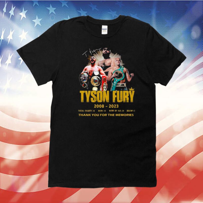Tyson Fury 2008 – 2023 Thank You For The Memories TShirt