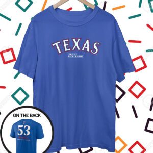 Adolis Garcia Texas Rangers Fanatics Branded 2023 American League Champions Player Name & Number Tshirt