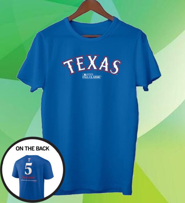 Corey Seager Texas Rangers 2023 American League Champions Tshirt