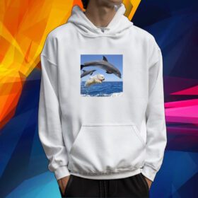 Dog Swimming With Dolphin New Tshirt