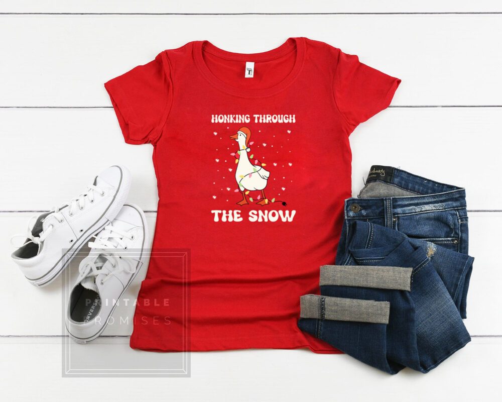 Duck Christmas , Honking Through The Snow Tee Shirt