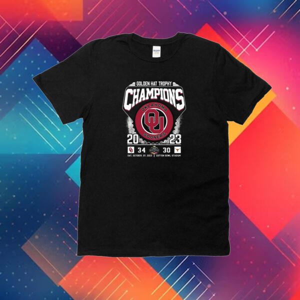 Golden Hat Trophy Champions Oklahoma Sooners 2023 Shirt