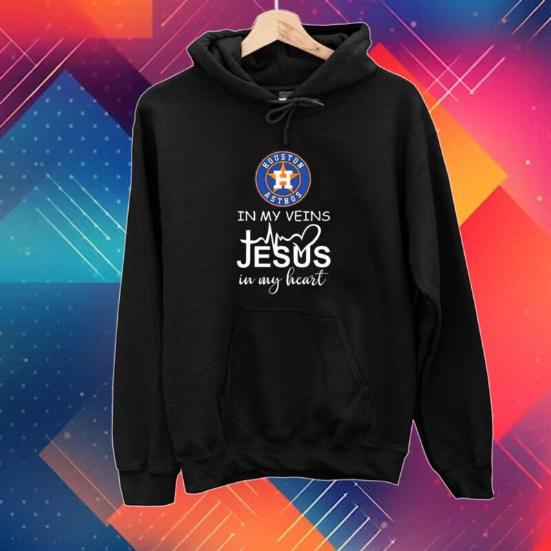 Houston astros october in my veins Jesus in my heart 2023 T-Shirt