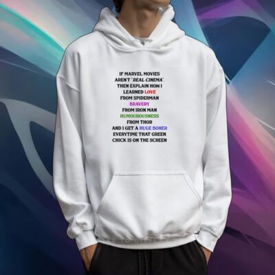 If Marvel Movies Aren’t Real Cinema Then Explain How I Learned Love From Spiderman Tshirt