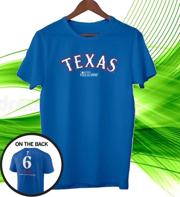 Josh Jung Texas Rangers 2023 American League Champions Tshirt