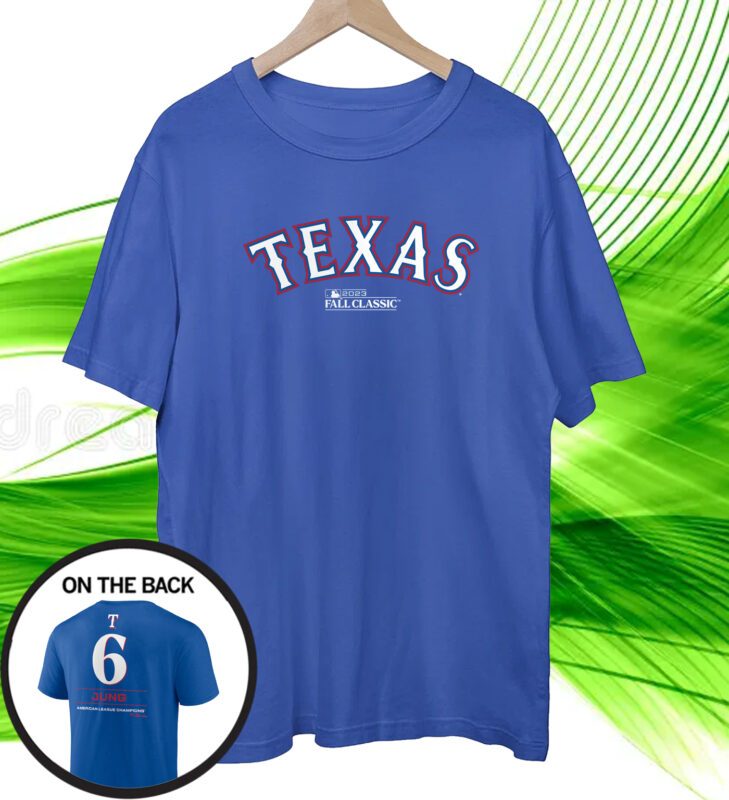 Josh Jung Texas Rangers 2023 American League Champions Tshirt